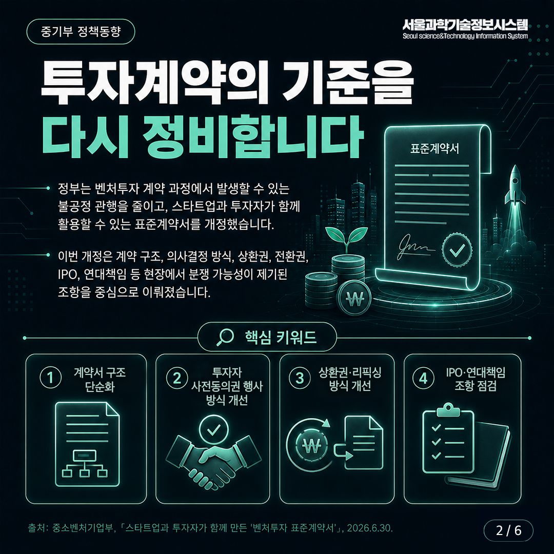 벤처투자 표준계약서 개정 2면